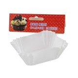 Set hartii pentru muffin, Dreptunghiulare, Albe, 6x4.5x3 cm, 75 buc