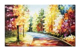 Cumpara ieftin Tablou 3D peisaj pictat manual, O zi minunata, peisaj feeric, 100x60cm ulei pe panza in cutit, Spectaculos