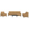 VidaXL Set de canapele cu perne/rulouri, 4 piese, maro, catifea 3278468