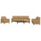 vidaXL Set de canapele cu perne/rulouri, 4 piese, maro, catifea 3278468