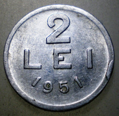 7.650 ROMANIA RPR 2 LEI 1951 foto