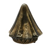 Cumpara ieftin Brad Craciun sticla metal auriu cu led 14x16 cm