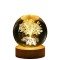 Lampa, Glob de Cristal, Copacul Vietii, lumina calda, Glob - 6 cm diametru, Baza - 2 cm inaltime