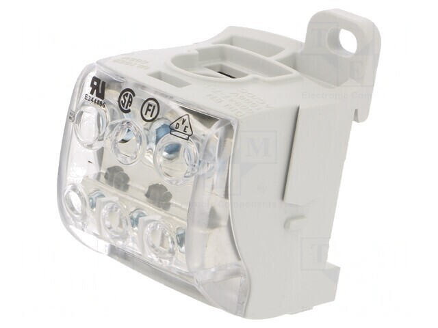Bloc de distribuție 16mm2-70mm2 cu 1 pistă