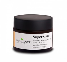 Crema gel hidratanta cu 3-O-Ethyl Acid Ascorbic 5% si Acid Ferulic 1% Super Glow, 50ml, Bio Balance