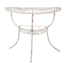 Consola fier alb antichizat 90x48x76 cm