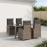 Cumpara ieftin Set dining pentru exterior 5 buc. Gri deschis si gri inchis