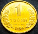 Cumpara ieftin Moneda exotica 1 TIYIN - UZBEKISTAN, anul 1994 * cod 5397 = UNC, Asia