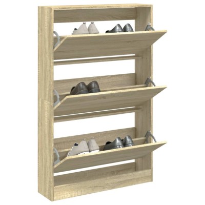 vidaXL Pantofar, stejar sonoma, 80x21x125,5 cm, lemn compozit foto