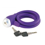Antifurt Bicicleta BTA Silicon Spirala 12x1200mm Mov - Protectie Sigura