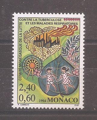 Monaco 1994-Comitetul de la Monaco pt. Antituberculoză și Boli Respiratorii, MNH
