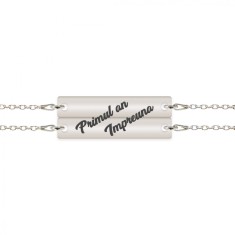 Forever - Set bratari personalizate cu tablita pentru cuplu din argint 925