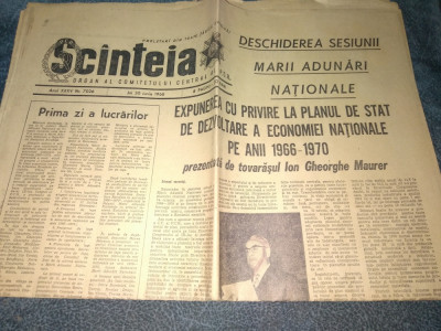 ZIARUL SCANTEIA 30 IUNIE 1966 foto