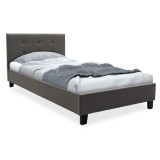 Cumpara ieftin Pat 1 persoana 100x200 cm Mago 9912 Gri Inchis
