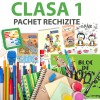 Pachet rechizite scolare pentru clasa 1, set complet pentru elevi cliclul primar, 22 piese, Auxiliare scolare