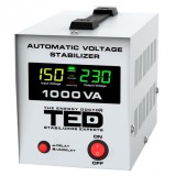 Stabilizator tensiune TED 1000VA-AVR cu LCD, A0112900, Oem