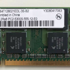 Memorie laptop QImonda KIT 2GB 2X1GB DDR2 Memory PC2-5300 DDR2-667