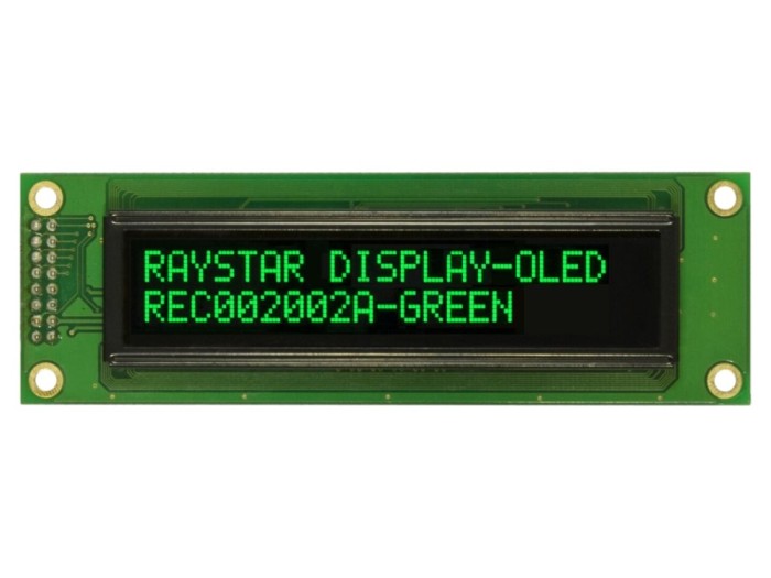 Afișaj OLED alfanumeric 20x2 verde