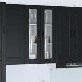 vidaXL Dulap de bucătărie cu raft Negru 60 x 31 x 100 cm Lemn compozit 885526