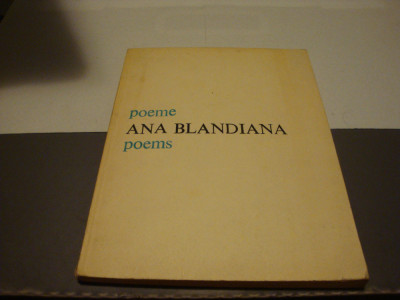 Ana Blandiana - Poeme / Poems - 1982 - bilingva rom / engleza foto