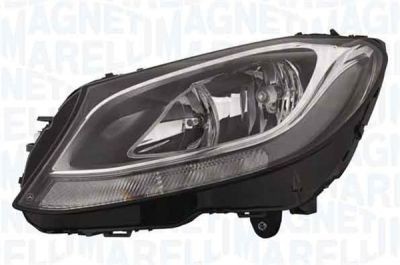 Far Mercedes Clasa C W205, 01.2014-, partea Stanga, electric, tip bec H7+H7+PWY24W, cu motoras, cu lumini de zi cu LED, Magneti Marelli