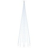 Brad de Craciun pe catarg, 310 LED-uri, alb rece, 300 cm