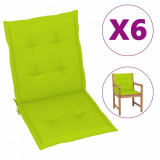Perne scaun de gradina, 6 buc., verde aprins, 100x50x3 cm GartenMobel Dekor