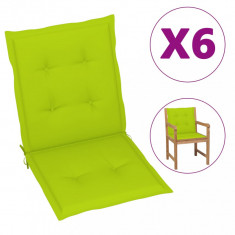 Perne scaun de gradina, 6 buc., verde aprins, 100x50x3 cm GartenMobel Dekor foto