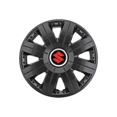 Set 4 Capace Roti 15 inchi (R15) Cosmos Negru, Compatibile cu Suzuki