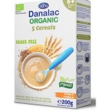 Cereale organice cu 5 tipuri de cereale, Danalac, fara zahar, de la 6 luni, 200 g