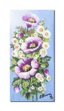 Cumpara ieftin Tablou pictat manual hol, dormitor, living, Frumoasele mele, 40x20cm ulei pe panza, gata de agatat pe perete