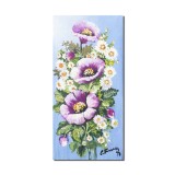 Tablou pictat manual hol, dormitor, living, Frumoasele mele, 40x20cm ulei pe panza, gata de agatat pe perete