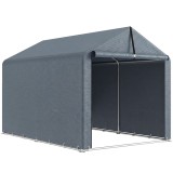 Outsunny Garaj Motociclete pentru Exterior 1,6x2,2m, Tenta Garaj cu Acoperire Impermeabilă, Ușă cu Fermoar, pentru Biciclete și Unelte din Oțel Zincat
