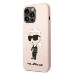 Husa Karl Lagerfeld Liquid Silicone iPhone 13 Pro Max Pink