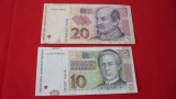LOT BANCNOTE STRAINE CROATIA 10 , 20 KUNA 2001