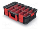 Cuvă KISTENBERG cu partiții 517x331x134mm, capacitate 20kg, neagră