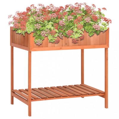 vidaXL Jardinieră plante aromatice, 80x60x80 cm, lemn masiv de brad foto