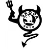 Sticker Auto Devil Skoda Tuning, Autocolant Personalizat, Sport, Aplicare Usoara