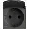 Priza schuko cu capac Axolute Bticino 2M iluminabila antracit HS4141PW