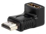 Adaptor HDMI 90&deg; Negru, Goobay