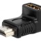 Adaptor HDMI 90&deg; Negru