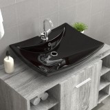 Chiuvetă Ceramică Dreptunghiular cu Gură de scurgere și pentru Robinet, vidaXL