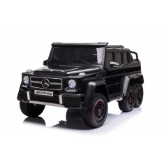 Masinuta electrica pentru 2 copii Mercedes G63 6x6 270W, dotari premium, culoare Negra