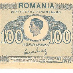 M1 - Bancnota Romania 38 - 100 lei - emisiune 1945