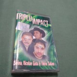 Cumpara ieftin CASETA AUDIO MANELE TRIPLU IMPACT SORINA/NICOLAE GUTA/SALAM RARA!! ORIGINALA