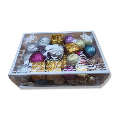 Set globuri si decoratiuni ornamente brad, tt2, multicolor foto