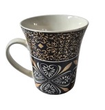 Cana, 300 ml, Negru/Alb/Auriu