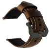 Curea piele, compatibila Garmin Forerunner 165, telescoape Quick Release, Cocoa Shadow
