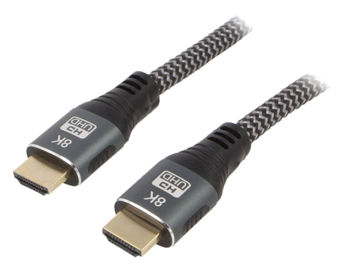 Cablu HDMI 2.1 Textil 2m Negru