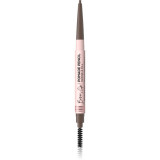 Eveline Cosmetics Brow &amp; Go! creion pentru spr&acirc;ncene rezistent la apă perie 2 in 1 culoare Taupe 4 g